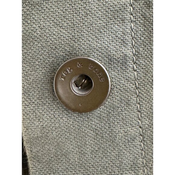 Rag & Bone Chamberlain Army Green Utility Military Jacket Size L Jean Denim - Picture 6 of 9